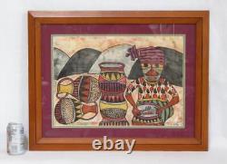 African Painting Titled Abuja Poetry Maker by Nigerian Artist Funsho Adeniji