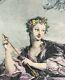 After François Boucher Pair Hand-colored Engravings Cherubs The Four Poems