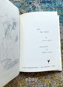 Air the Trees Larry Eigner Bobbie Creeley Art Signed HC Book Black Sparrow Press