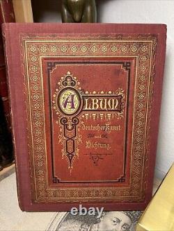 Album German Art Poetry 1872 Antique Collection Christmas Gift