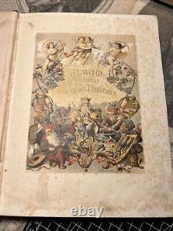 Album German Art Poetry 1872 Antique Collection Christmas Gift