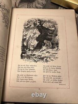 Album German Art Poetry 1872 Antique Collection Christmas Gift