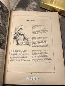 Album German Art Poetry 1872 Antique Collection Christmas Gift