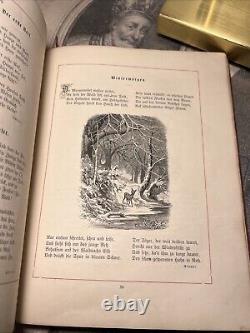 Album German Art Poetry 1872 Antique Collection Christmas Gift