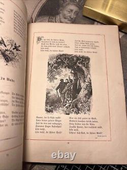 Album German Art Poetry 1872 Antique Collection Christmas Gift