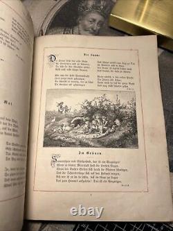 Album German Art Poetry 1872 Antique Collection Christmas Gift