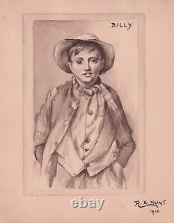 Album / guest book watercolour paintings sketches & poems 1906-17 Poole Bridport