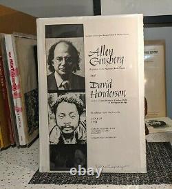 Allen Ginsberg Signed Poetry Reading Poster The Jack Kerouac School Of Poetics