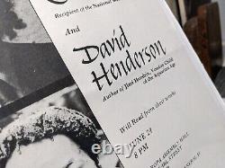 Allen Ginsberg Signed Poster Poetry Reading David Henderson #Jack Kerouac School