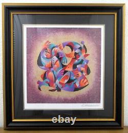 Anatole Krasnyansky Signed Seriolithograph Poetry in Motion 2011 Matted Framed