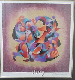 Anatole Krasnyansky Signed Seriolithograph Poetry in Motion 2011 Matted Framed