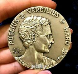 Ancient Rome Nude Virgil Poetry Italian Limited 7/200 Silver 925 Art medal
