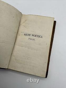 Antique- 1826- Arte Poetica Facil- Leather, Poetry- Spanish- Barcelona