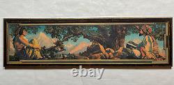 Antique 1917 Maxfield Parrish Framed Art Nouveau Print Rubaiyat Crane Cleveland