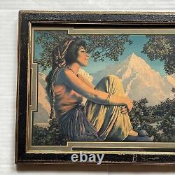 Antique 1917 Maxfield Parrish Framed Art Nouveau Print Rubaiyat Crane Cleveland