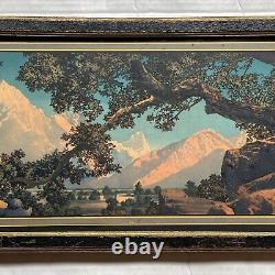 Antique 1917 Maxfield Parrish Framed Art Nouveau Print Rubaiyat Crane Cleveland