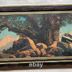 Antique 1917 Maxfield Parrish Framed Art Nouveau Print Rubaiyat Crane Cleveland