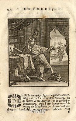 Antique Profession Print-POET-POETRY-St. Clara-1758