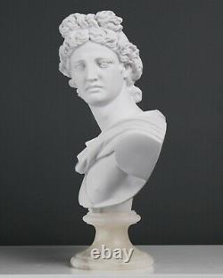 Apollo Bust Sculpture Greek Roman Mythological God Poetry Statue 32cm / 12.6