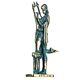 Apollo God Of Music Poetry Solid Bronze Statue Green Gold Handmade 8.6 Inches