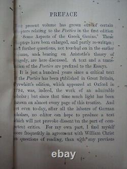 Aristolte Theory Of Poetry & Fine Art S H Butcher Rare Book India 1895