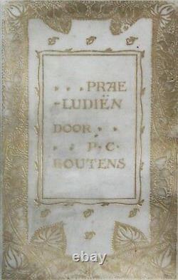 Art nouveau book gilt vellum 1902 first edition Praeludien by P. C. Boutens, poems