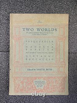 BOCCACCIO TWO WORLDS 1927 V3N8 VNTG Periodical Aubrey Beardsley illustrated wOw