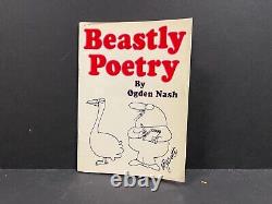 Beastly Poetry Ogden Nash Paperback Independent Publishing Indie Art Hallmark 60
