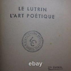 Boileau 1934 The With & L'Art Poetics Literature Larousse France N6852