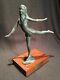 Bronze Sculpture By Nancy Dupont Twyman Titled Poetry On Ice Female Ice Skater