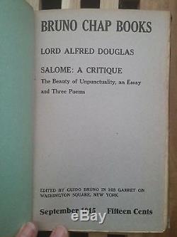Bruno Chap Books Edited by Guido Bruno Poetry, Essays on Lit, Art 1915