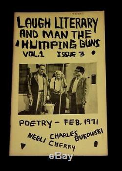 Bukowski SIGNED 1969 Laugh Literary #1 #2 and #3 with WILD ORIGINAL ART