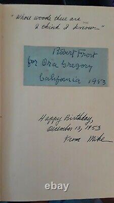 Complete Poems Of Robert Frost. Inscribed Signed. 1st Ed. Rare Item. 1953