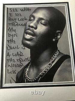 DMX Signed Written Poem One Of A Kind (COA)