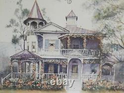 D. Morgan Print Victorian Home with Poem Framed
