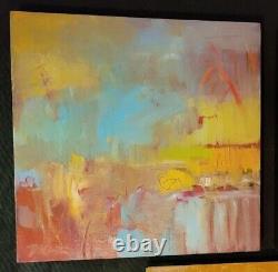 Debbie Martin Summer Poetry Abstract Painting Original 2006 Modern Art 3pc Set