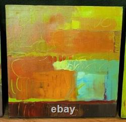 Debbie Martin Summer Poetry Abstract Painting Original 2006 Modern Art 3pc Set