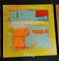 Debbie Martin Summer Poetry Abstract Painting Original 2006 Modern Art 3pc Set