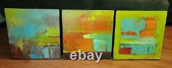 Debbie Martin Summer Poetry Abstract Painting Original 2006 Modern Art 3pc Set