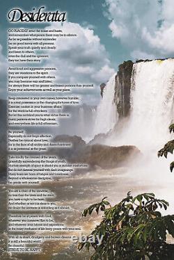Desiderata Poem Waterfall 2 Motivational Poem Poster Art Print