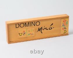 Domino Miro 1958 Large Wooden Domino Set'Parler Seul' Poem Artwork by Joan Miro