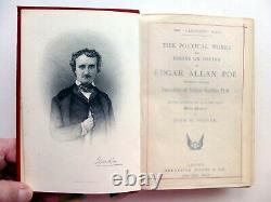 EDGAR ALLAN POE, C1880 Essays and Poetry, ExRare Art nouveau Cover