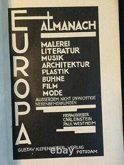 EUROPA ALMANACH 1925 GERMAN Modernism Art Architecture Fashion Textiles NICE