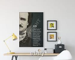 Edgar Allan Poe Poem Print Alone Art Photo Poster Gift