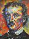 Edgar Allen Poe Acrylic Painting Raven American Gothic Art Poems Book