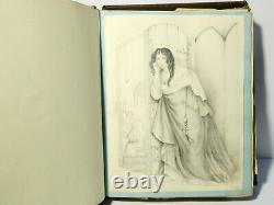Emma Hutton 1839-1856 Poems Prints Art Sketches Scrapbook Very Nice 29x9.5