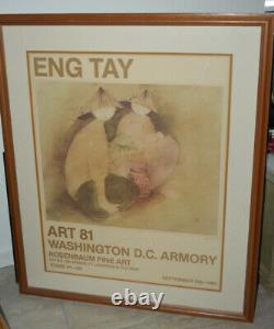 EnG Tay Signed stunning large print art A Poem In Emerald 1978