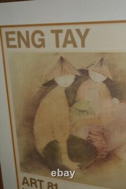 EnG Tay Signed stunning large print art A Poem In Emerald 1978