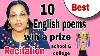 English Poem Recitation 10 Best English Poems To Win A Prize School And College Students