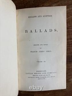 English and Scottish Ballads, Editor Francis James Child, 8 Vol, 1857-64-71, HC